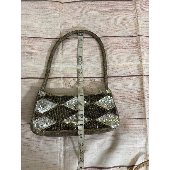 Unbranded Women's Sequin/Beaded Full Zip Closure Hand Bag - OS - Picture 5 of 9